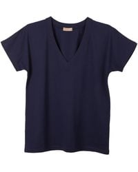 Cove - V Neck Short Sleeve Cotton T-Shirt - Lyst