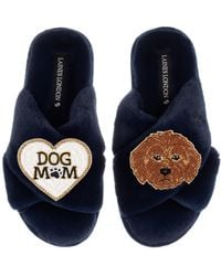 Laines London - Classic Laines Slippers With Dog Mum Mom & Apricot Cockapoo Brooches - Lyst