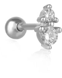 Spero London - Sterling Two Jewelled Bead End Piercing - Lyst