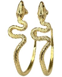Jagged Halo Jewelry - Serpent Hoop Earrings - Lyst