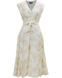 Smart and Joy - Tropical Print Sleeveless Midi Dress - Lyst
