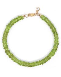 Shar Oke - Green Peridot Heishi Beaded Bracelet - Lyst