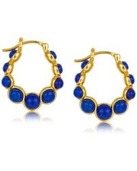 Janus Edinburgh - Nile Lapis Vermeil Large Hoop Earrings - Lyst
