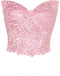 Angelika Jozefczyk - Neutrals Orchidea Lace Corset Top Dusty - Lyst