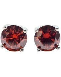 Harfi - Garnet Moissanite Crystal Sterling Earrings - Lyst
