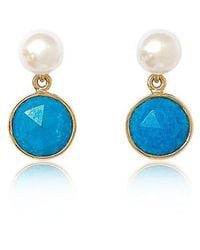 Pearls of the Orient Online - Nova Round & Cultured Freshwater Pearl Drop Earrings - Lyst