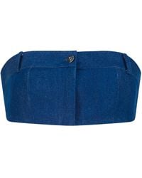 Úchè - Denim Cropped Top - Lyst