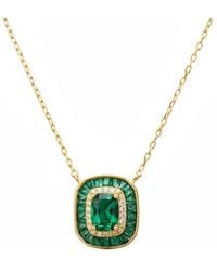 LÁTELITA London - Great Gatsby Pendant Necklace Emerald - Lyst
