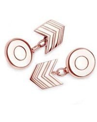 Lucy Quartermaine - Art Deco Cufflinks 18Ct Rose Vermeil - Lyst
