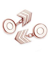 Lucy Quartermaine - Art Deco Cufflinks 18Ct Rose Vermeil - Lyst