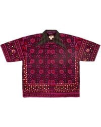 Collected Xx - Long Collar Ajrak Block Print Shirt - Lyst
