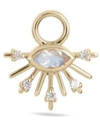 Zohreh - Moonstone & Sapphire Sunburst Earring Charm 9K - Lyst
