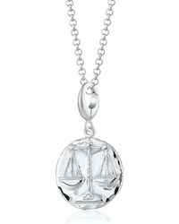 Lily Charmed - Sterling Libra Zodiac Charm Necklace - Lyst