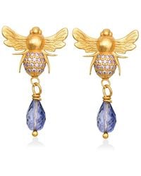 Myrto Katramadou Jewellery - Queen Bee Amethyst Stud Earrings - Lyst