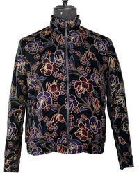 DAVID WEJ - Kensington Handmade Floral Embroidery Velvet Zip Jacket - Lyst