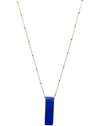 Smart Glass Jewelry - Recycled Vodka Bottle Stiletto Necklace Cobalt Sterling - Lyst