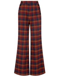 Lily and Lionel - Damson High Waisted Tartan Print Trouser - Lyst