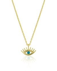 Spero London - Eye Evil Eye Sterling Necklace - Lyst