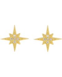 LÁTELITA London - Aurora North Star Stud Earrings Gold - Lyst