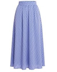 concept A trois - Light Midi Skirt With An Elastic Waist And Polka Dots - Lyst