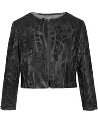 Smart and Joy - Lace & Velvet Cropped Jacket - Lyst