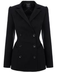 AVENUE No.29 - Hourglass Double Breasted Wool Blazer - Lyst
