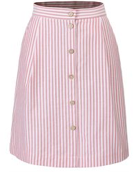 Smart and Joy - Striped Short Skirt Buttoned - Lyst