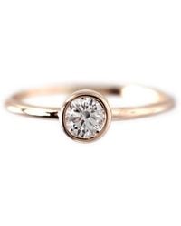 VicStoneNYC Fine Jewelry - Rose Diamond Bezel Setting Engagement Ring - Lyst