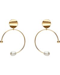 Lisa&Co. - Earrings Pearl On Circle - Lyst