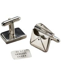 Posh Totty Designs - 'to Our Daddy' Message Envelope Cufflinks - Lyst
