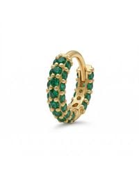 Zahav Jewelry - 14K Solid 18G Gren Cz Cartilage Clicker Hoop - Lyst