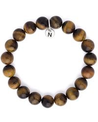 Nellou Jewellery - Tiger Eye Gemstone Bead Bracelet - Lyst