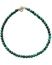 Herself Collections - 14K Solid Malachite Bracelet - Lyst