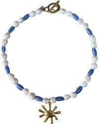 Sccollection - Blu Pearl Eye Necklace - Lyst