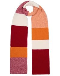 INGMARSON - Ribbed Colour Block Wool & Cashmere Scarf - Lyst
