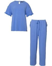 Pretty You London - Bamboo Frill Tee Trouser Set - Lyst