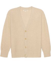 Ellsworth & Ivey - Neutrals Lilah V-Neck Knit Cardigan - Lyst