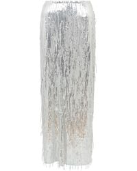 Sour Figs - Fringed Sequin Maxi Skirt - Lyst