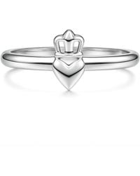 Unaloe - Adjustable Ring With Crown And Heart - Lyst