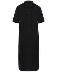 Nissa Cotton-poplin Shirt-dress - Black