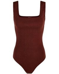 NUMBAT - Lara Ribbed Organic Comfort Bodysuit-Cinnamon - Lyst