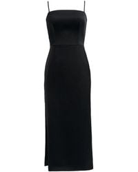 Nomi Fame - Amara Crepe Satin Midi Dress With Adjustable Straps - Lyst