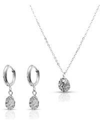 Evie Jewelry - Harmony Huggie Hoop Earrings + Pendant Necklace - Lyst