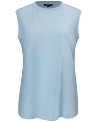 Smart and Joy - Sleeveless Cotton Blend Tank Top - Lyst