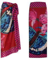 LOVEIST STORE - Floren Butterfly Printed Pareo Sarong - Lyst