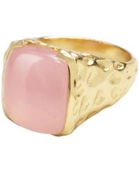 YAA YAA LONDON - 'Happy' Rose Quartz Gemstone Ring - Lyst