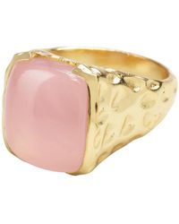 YAA YAA LONDON - 'Happy' Rose Quartz Gemstone Ring - Lyst