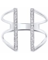 Cosanuova Bridge Diamond Ring 18k White Gold