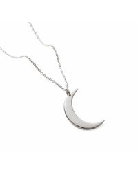Silver Moon - Crescent Moon Sterling Necklace - Lyst