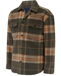 Guards London - Welsh Check Wool Overshirt - Lyst